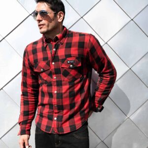 Merlin Axe Riding Shirt in red/black