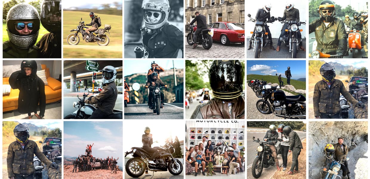 collage of people wearing brand clothing