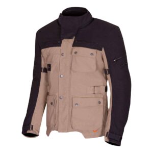 Merlin Mahala Cordura jacket in black and sand