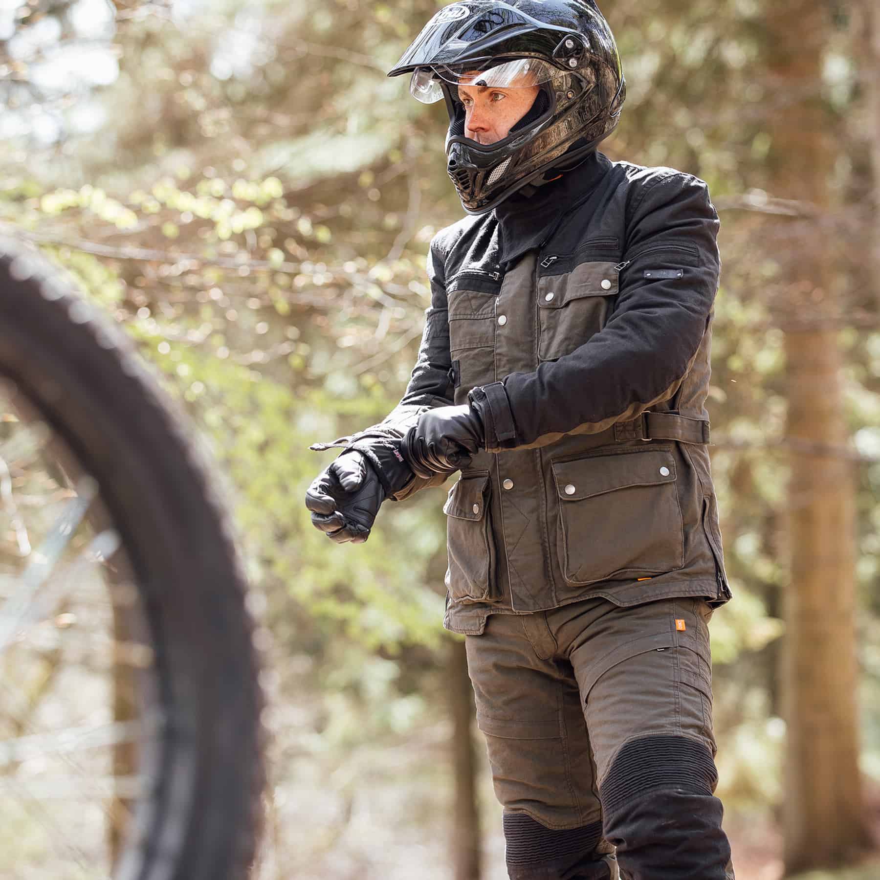 Merlin Mahala Cordura jacket in black and olive