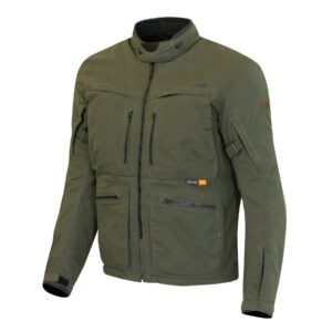 Merlin Drifter Explorer motorcycle jacket in olive