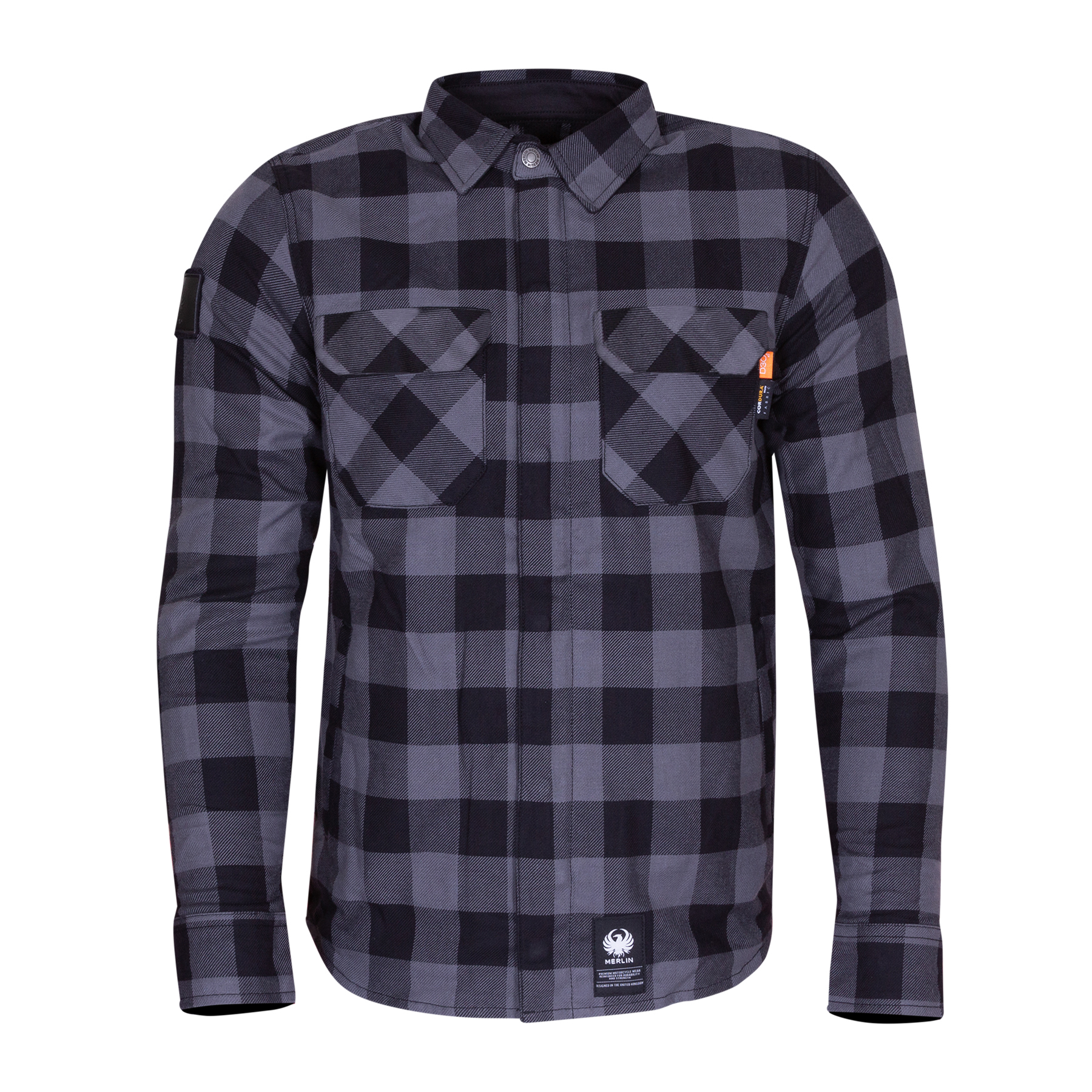 Merlin Sherbrook Riding Shirt in grey and black checkered pattern
