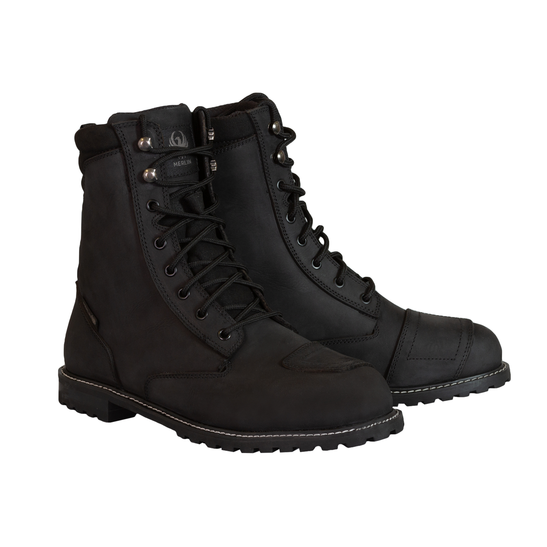 Studio image of the Merlin Drax II boots in black