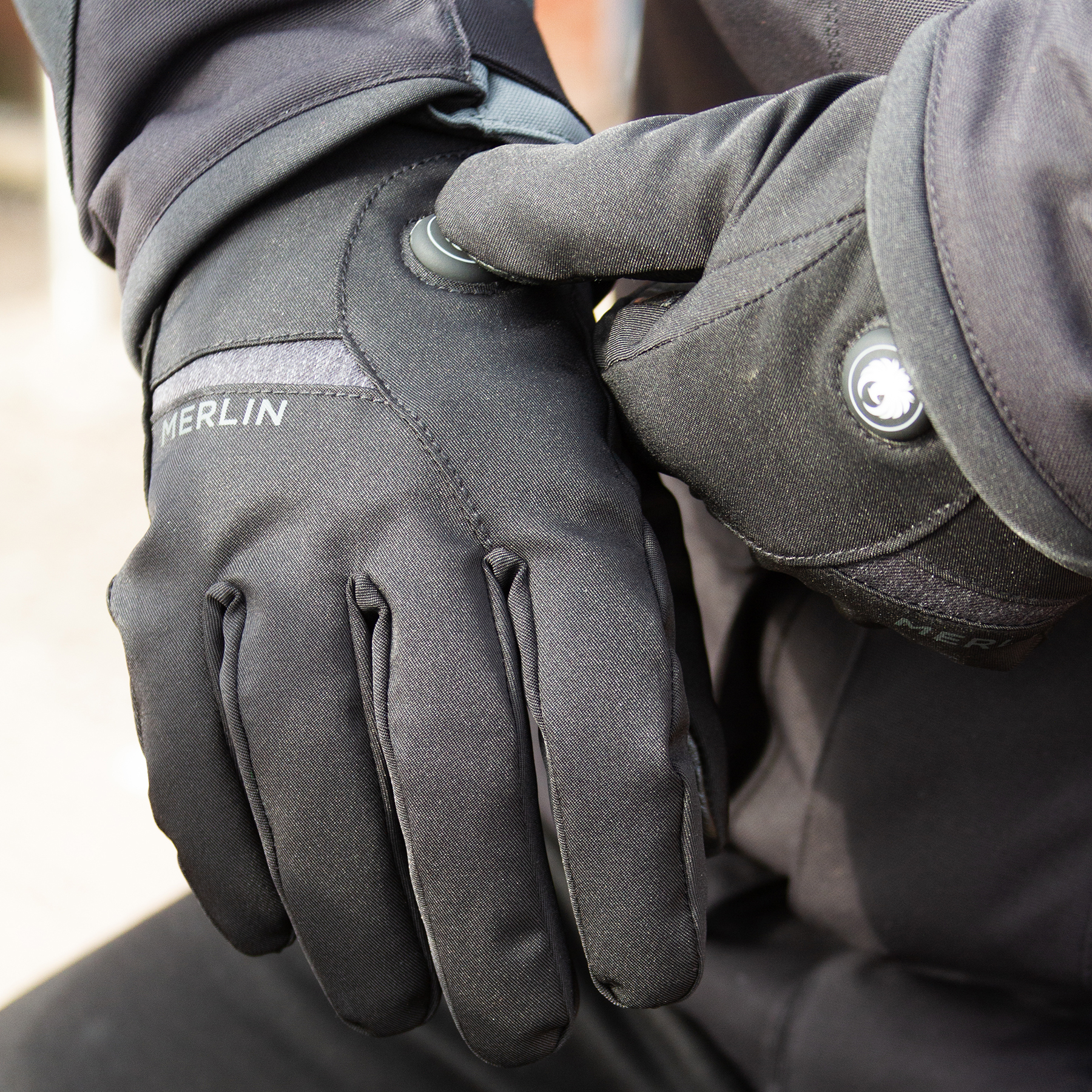 Lifestyle image of the Merlin Finchley heated gloves