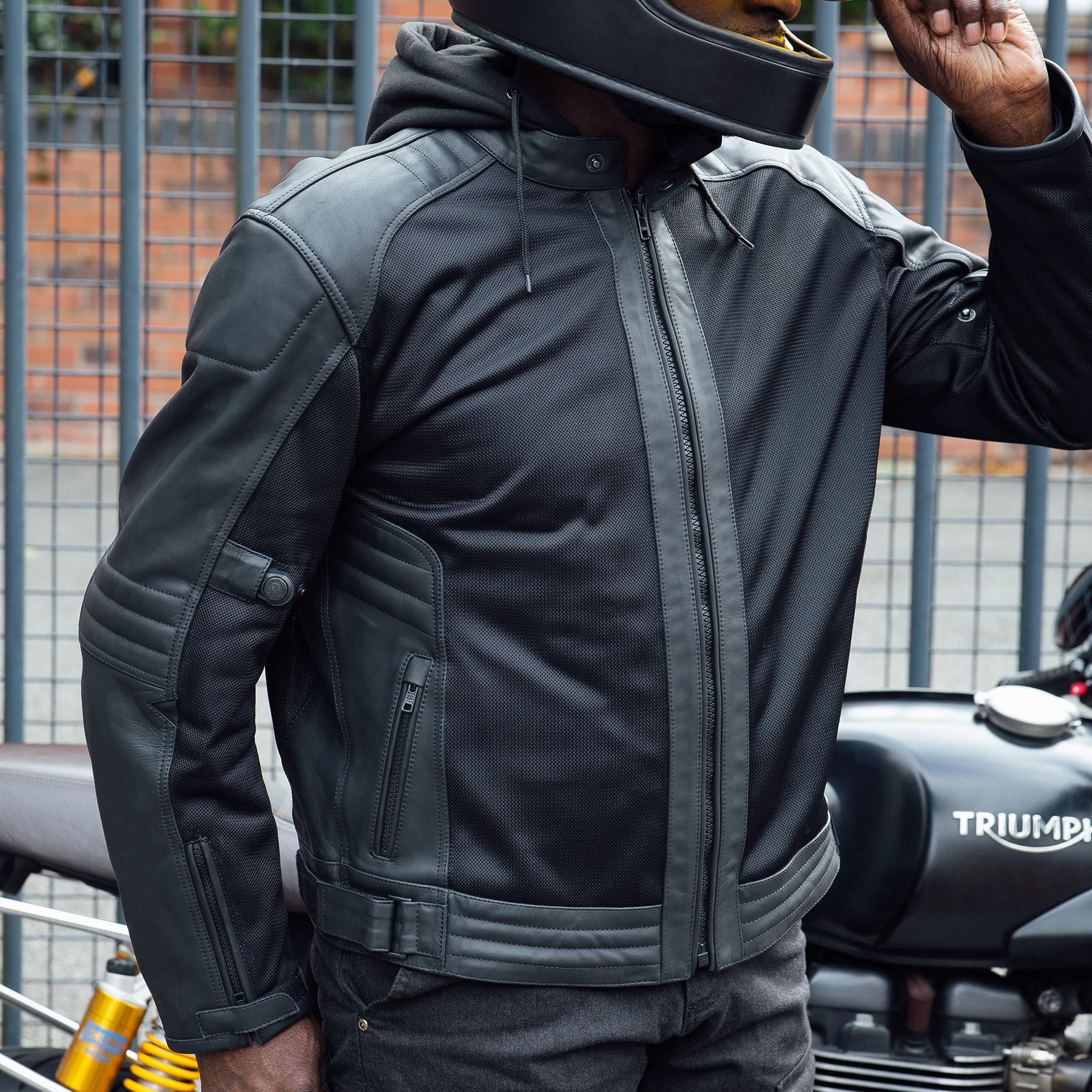 Merlin Rigger mesh jacket black