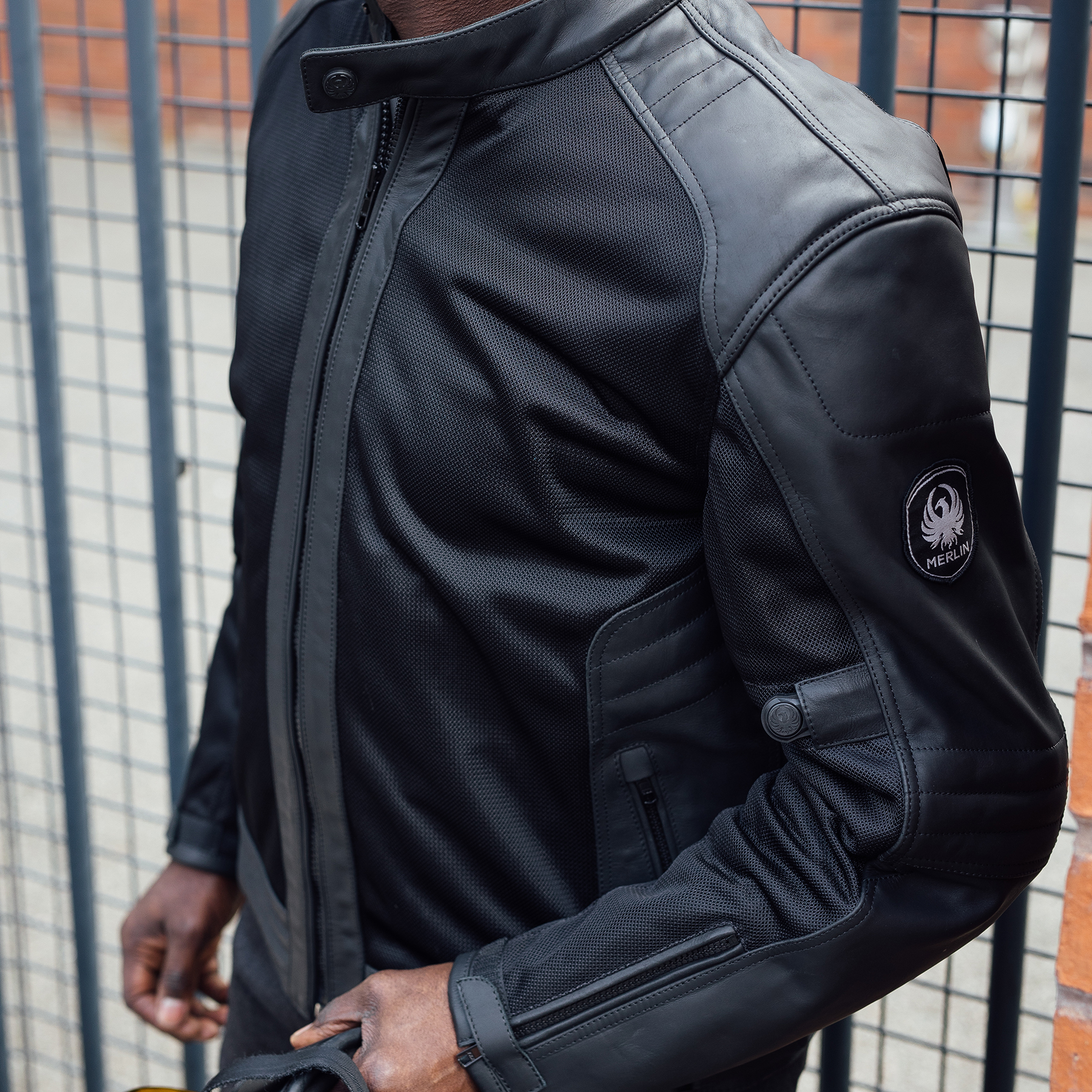 Merlin Rigger mesh jacket black
