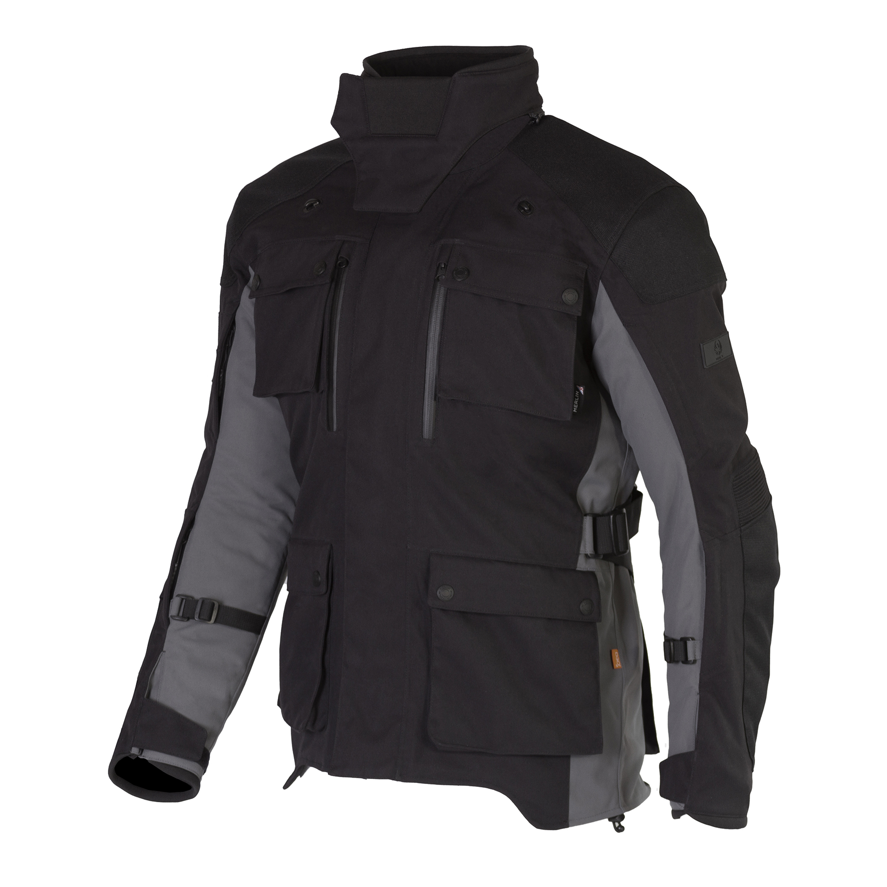 Solitude Black Grey Side 1 Merlin Solitude jacket in black grey